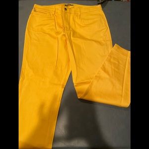 Lauren Ralph Lauren Sunray Yellow Denim Stretch Jeans Size 14 New With Tags